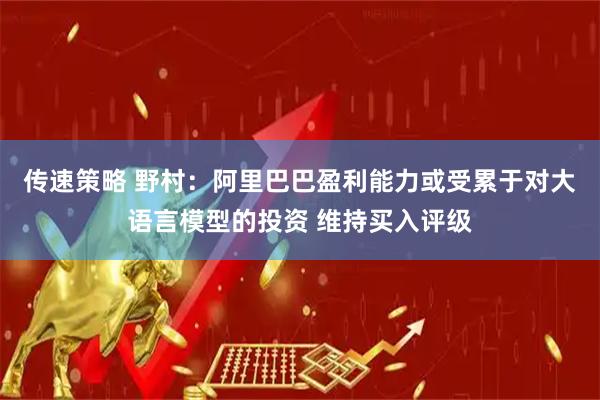 传速策略 野村：阿里巴巴盈利能力或受累于对大语言模型的投资 维持买入评级