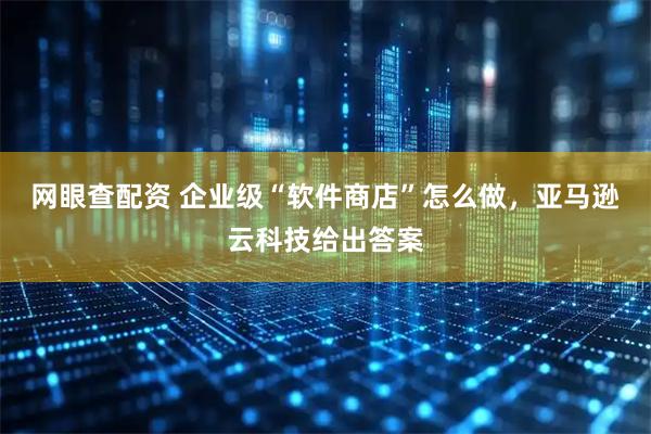 网眼查配资 企业级“软件商店”怎么做，亚马逊云科技给出答案